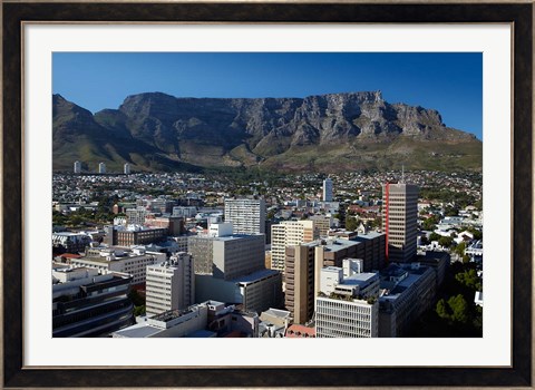 Framed Cape Town CBD and Table Mountain, Cape Town, South Africa Print