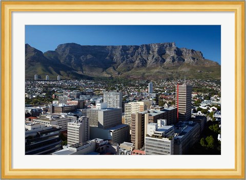 Framed Cape Town CBD and Table Mountain, Cape Town, South Africa Print