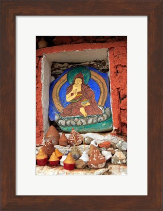 Framed Clay Stupas, Paro, Bhutan Print