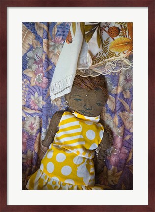 Framed Creole Doll, Seychelles Print