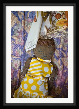 Framed Creole Doll, Seychelles Print