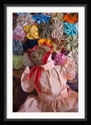 Framed Creole Craft Village, Anse aux Pins, Mahe Island, Seychelles Print