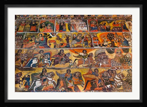 Framed Debre Berhan Selassie church in Gonder, Ethiopia Print