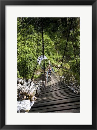 Framed Hiking, Kurt Shafer Bridge, Uganda Print