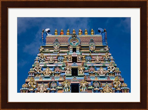 Framed Hindu Temple, Victoria, Mahe Island, Seychelles Print