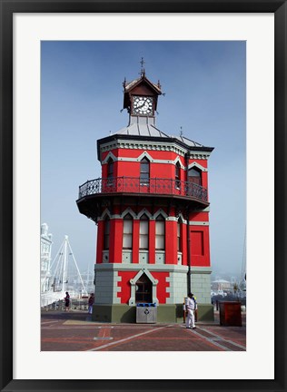 Framed Historic Clock Tower, V and A Waterfront, Cape Town, South Africa Print