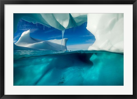 Framed Antarctica, Arched Iceberg floating near Enterprise Island. Print
