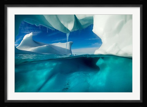 Framed Antarctica, Arched Iceberg floating near Enterprise Island. Print