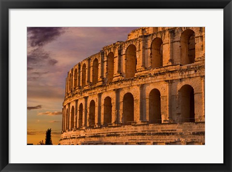 Framed Famous El Jem Roman Amphitheater, El Jem, Tunisia, Africa Print