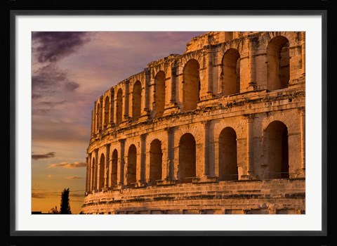 Framed Famous El Jem Roman Amphitheater, El Jem, Tunisia, Africa Print