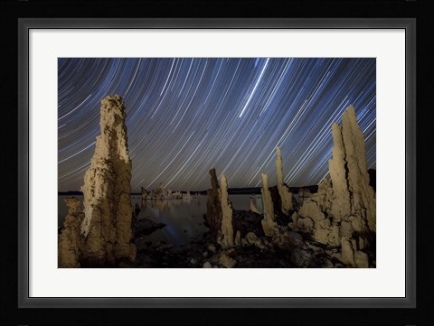 Framed Tufa formations at Mono Lake, California Print