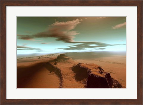 Framed Overhead view of a vast desert wilderness Print