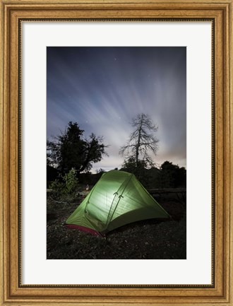 Framed Camping under the clouds and stars in Cleveland National Forest, California Print