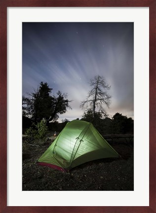 Framed Camping under the clouds and stars in Cleveland National Forest, California Print