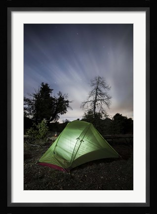 Framed Camping under the clouds and stars in Cleveland National Forest, California Print