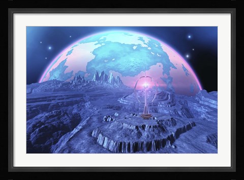 Framed Colony on Alien Moon Print