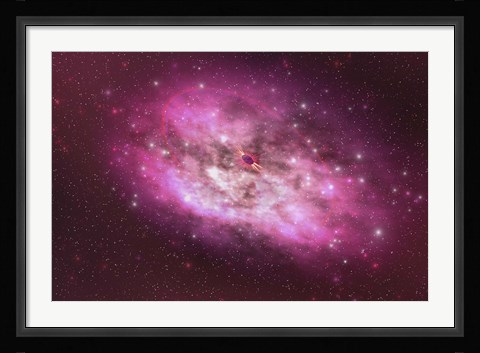 Framed huge nebula contains millions of stars and planets Print