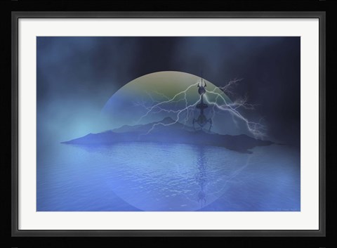 Framed military base on another planet Print