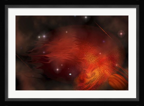 Framed vast nebula in the expanse of the universe Print