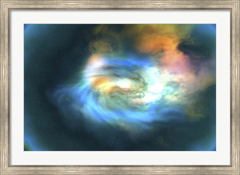 Framed Cosmic space image of the universe Print
