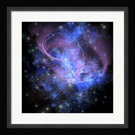 Framed spacial phenomenon in the cosmos Print