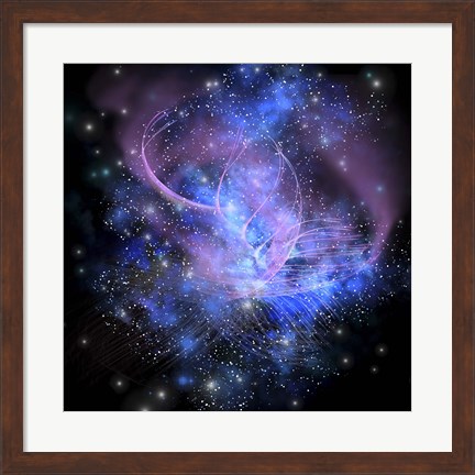 Framed spacial phenomenon in the cosmos Print