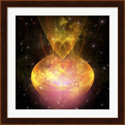 Framed Stars are born in this hourglass shaped nebula out in the cosmos Print