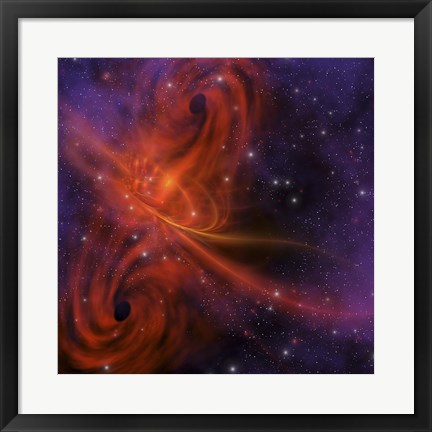 Framed This cosmic phenomenon is a whirlwind in space Print