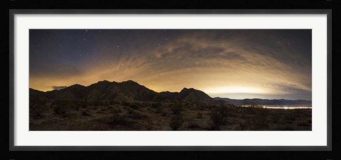 Framed partly coiudy sky over Borrego Springs, California Print