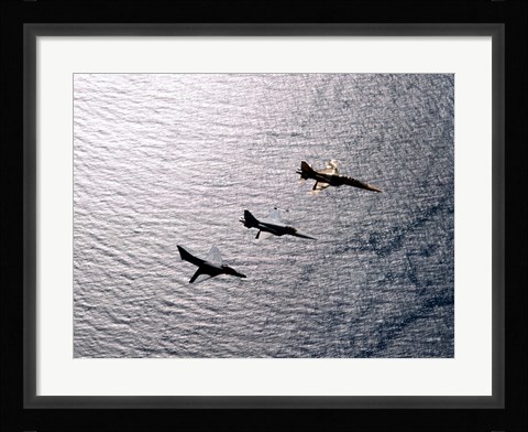 Framed F-5F Tiger II, F-5E Tiger II and A-4 Skyhawk Print