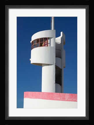 Framed MOROCCO, CASABLANCA, AIN DIAB Beach, Lifeguard Tower Print