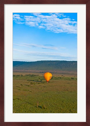 Framed Kenya, Maasai Mara, hot air ballooning at sunrise Print