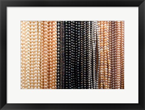 Framed Hong Kong, Kansu Jade Market, Freshwater pearls Print