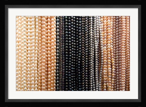 Framed Hong Kong, Kansu Jade Market, Freshwater pearls Print