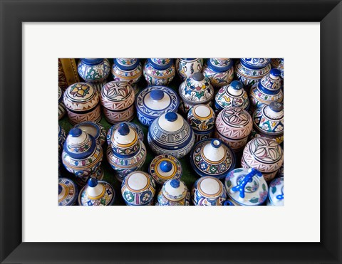 Framed Morocco, Casablanca, market pottery Print