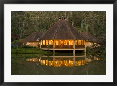 Framed Madagascar, Vakona Forest Lodge, Resort, Mantadia NP Print