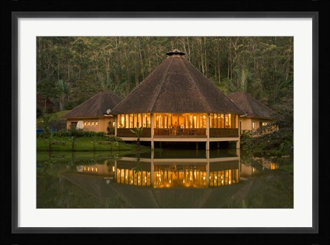 Framed Madagascar, Vakona Forest Lodge, Resort, Mantadia NP Print