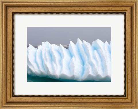 Framed Iceberg pattern off the western Antarctic peninsula Print