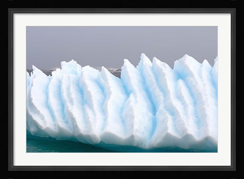 Framed Iceberg pattern off the western Antarctic peninsula Print