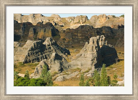 Framed Madagascar, Isalo National Park, Eroded sandstone Print