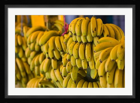 Framed MOROCCO, Atlantic Coast, TAMRI, Market bananas Print