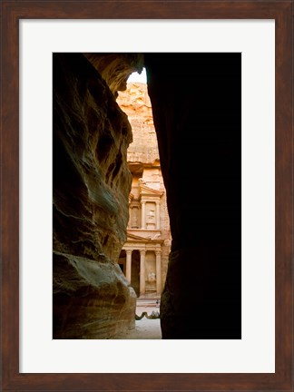 Framed Jordan, Petra, Jordan&#39;s Treasury, Ancient Architecture Print
