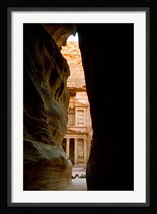 Framed Jordan, Petra, Jordan's Treasury, Ancient Architecture Print