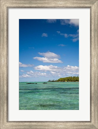 Framed Ile Aux Cerf, East end of Mauritius, Africa Print