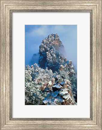 Framed Landscape of Mt Huangshan (Yellow Mountain), China Print