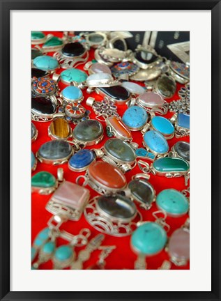 Framed Mauritania, Adrar, Chinguetti, Stones and jewellery Print