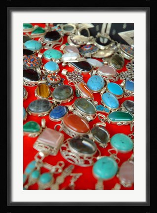 Framed Mauritania, Adrar, Chinguetti, Stones and jewellery Print
