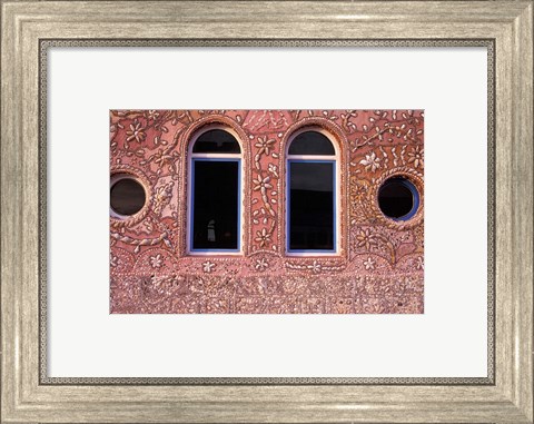 Framed Inlaid Shells Adorn Restaurant Walls, Morocco Print
