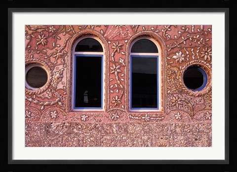 Framed Inlaid Shells Adorn Restaurant Walls, Morocco Print