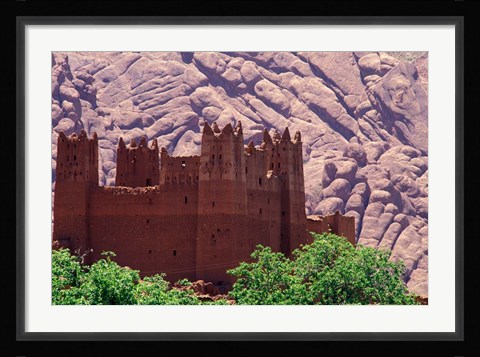 Framed Kasbah and Unique Rock Formation, Morocco Print
